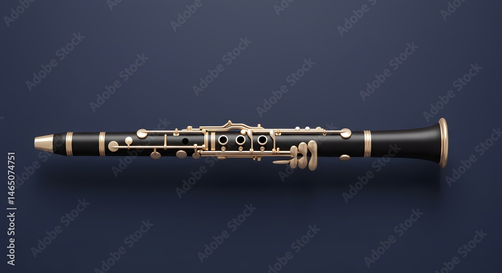 Naklejka premium Clarinet Musical Instrument