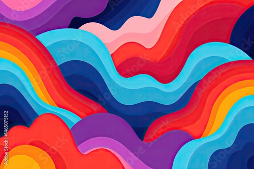 Abstract wavy shapes