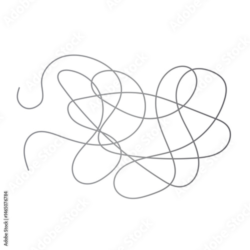 Thin Scribble Line Art Drawing