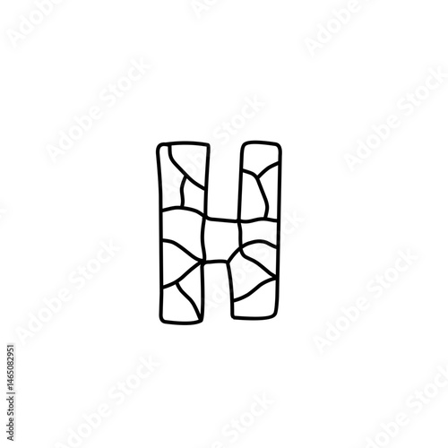 mosaic stain letters icon