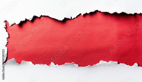 Wallpaper Mural Ripped white paper reveals vibrant red background Torontodigital.ca