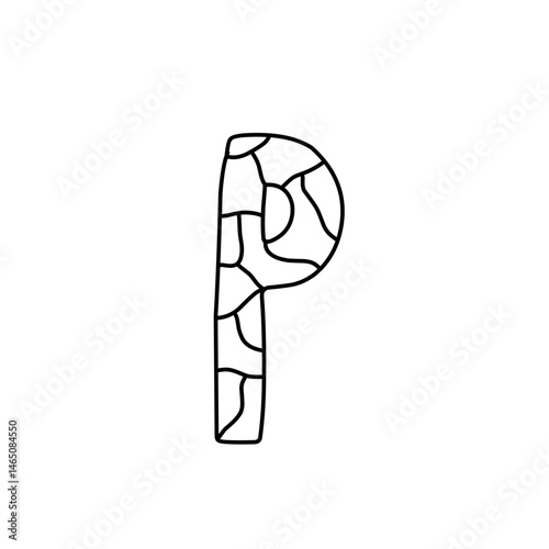 mosaic stain letters icon