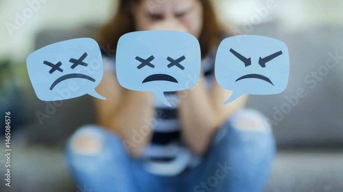 Capturing the effect of harmful words on mental health in a powerful visual.