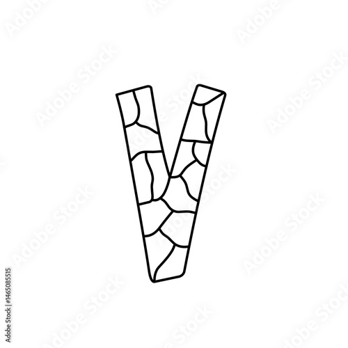 mosaic stain letters icon