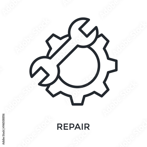 Repair Icon Outline Style. Vector Illustration For Graphic Design