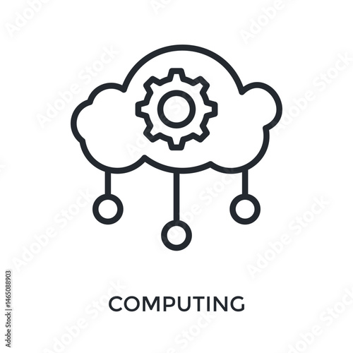 Computing Icon Outline Style. Vector Illustration For Graphic Design