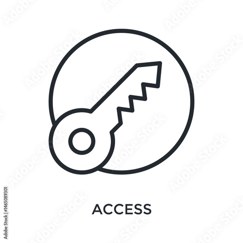 Access Icon Outline Style. Vector Illustration For Graphic Design