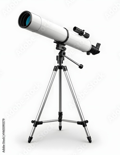 Modern Telescope on Tripod for Stargazing and Astronomy Exploration