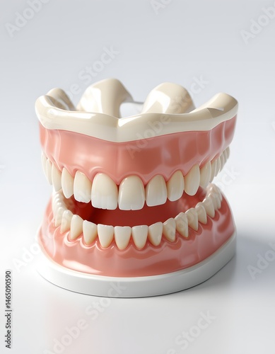 Realistic Dental Model Demonstrating Human Teeth and Gums Anatomy