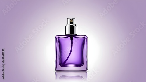 Elegant Purple Perfume Bottle on Soft Background for Advertising
