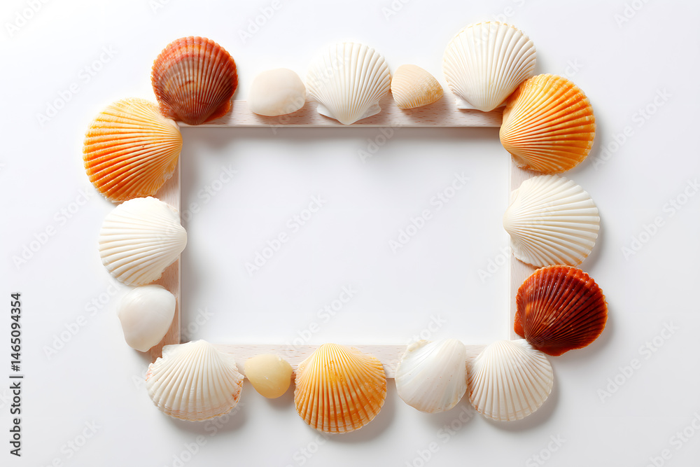 Background with seashells and copy space Background with seashells and copy space