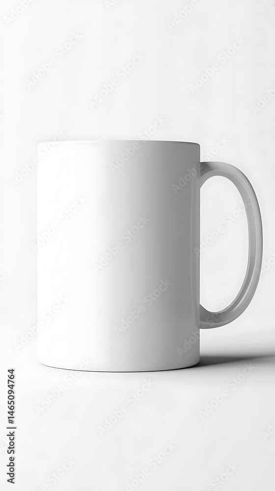 Obraz premium Blank White Coffee Mug, Studio Shot