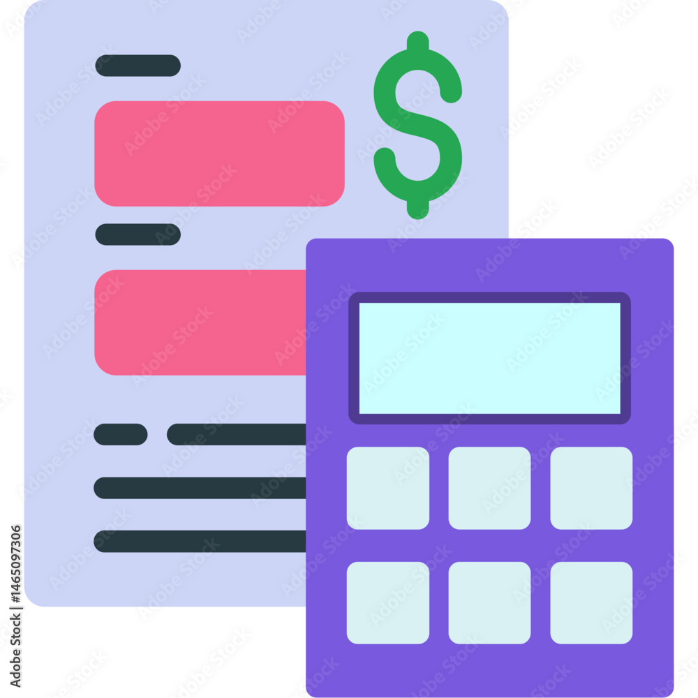 Fototapeta premium Budgeting Tools Icon