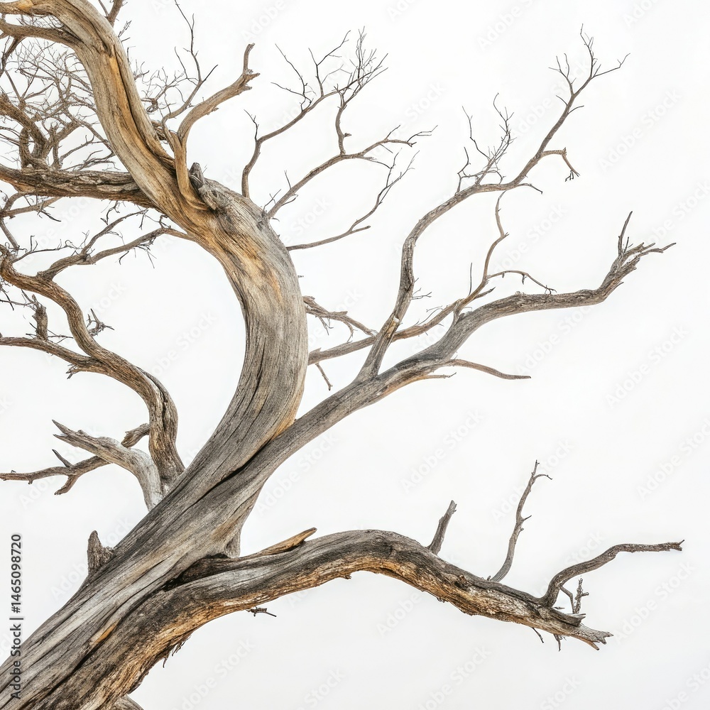 Fototapeta premium dead tree isolated on white
