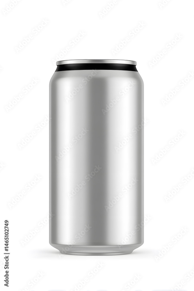 Aluminium soda can mock up, isolated on white background Aluminium soda can mock up, isolated on white background