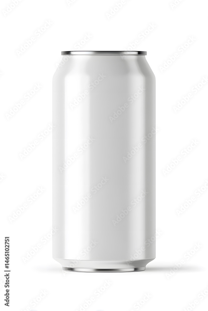Aluminium soda can mock up, isolated on white background Aluminium soda can mock up, isolated on white background