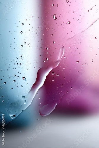 Bright and colorful glass surfaces with playful smudges create a lively and energetic atmosphere