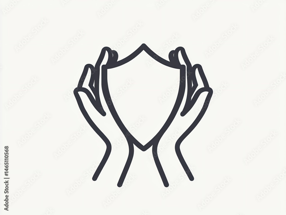 Hands Protecting Shield Hands Protecting Shield
