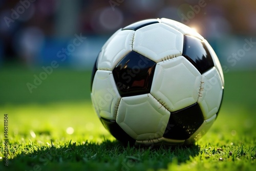 Close-up of soccer ball in net, threads visible, soccer, knots