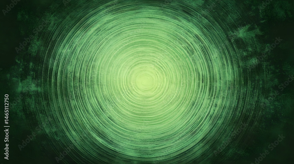 Circular abstract design with concentric rings.