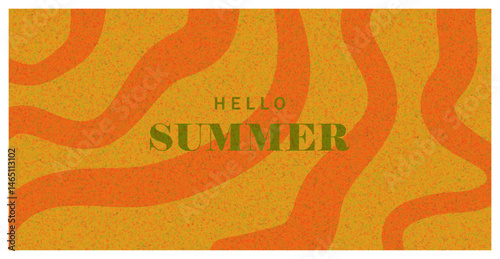 Summer horizontal background with bright abstract shapes. Modern art minimalist style design template for sales, horizontal poster, header, cover, social media, fashion ads