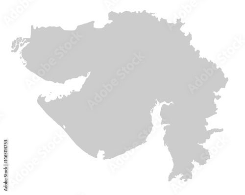 Gray Map of Gujarat , India