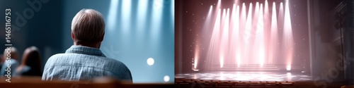 Obraz na płótnie Transforming talent from community stage to grand performance spotlight at a theater event w salonie