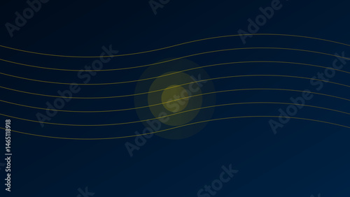  Abstract Background Featuring Interwoven Golden Threads Over Midnight Blue Gradient with Subtle Glow Effects.