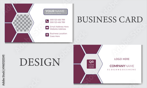 Set of creative and modern business card templates. Business card design set template for company corporate style. Horizontal and vertical layout.  Colorful and Unique Business Card.