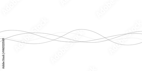 A minimalist abstract image featuring multiple, interwoven, wavy lines in varying thicknesses and dashed patterns.	