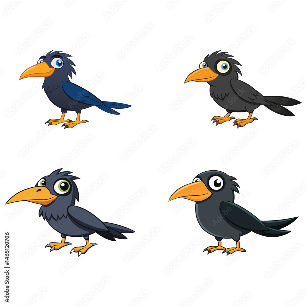 Obraz premium Crow vector Bundle