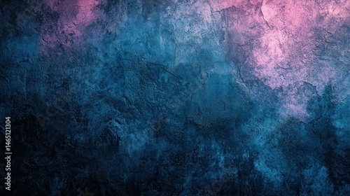 Abstract textured surface with deep blues and pinks