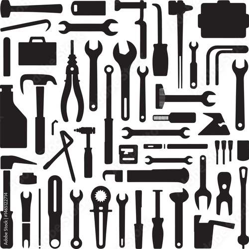 Gardening Silhouettes: Engaging silhouettes illustrating diverse gardening activities, symbolizing the nurturing act of cultivating nature and embracing the serenity of outdoor living.