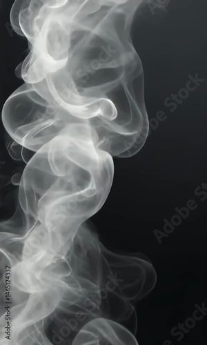 Wallpaper Mural Captivating wisps of smoke swirling elegantly against a dark background Torontodigital.ca