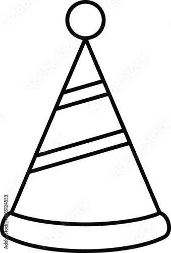 vector illustration of a birthday party hat