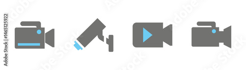 Photo and video camera icon vector. Camera icon set. Vector illustration eps 10