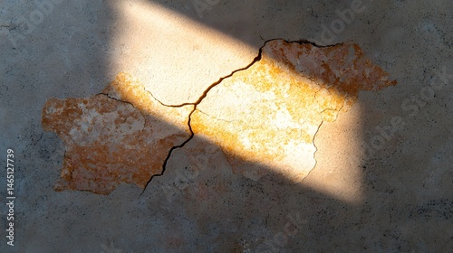 Grunge Texture with Cracked Surface and Light Overlay