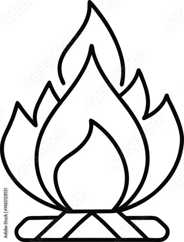 vector illustration of a campfire