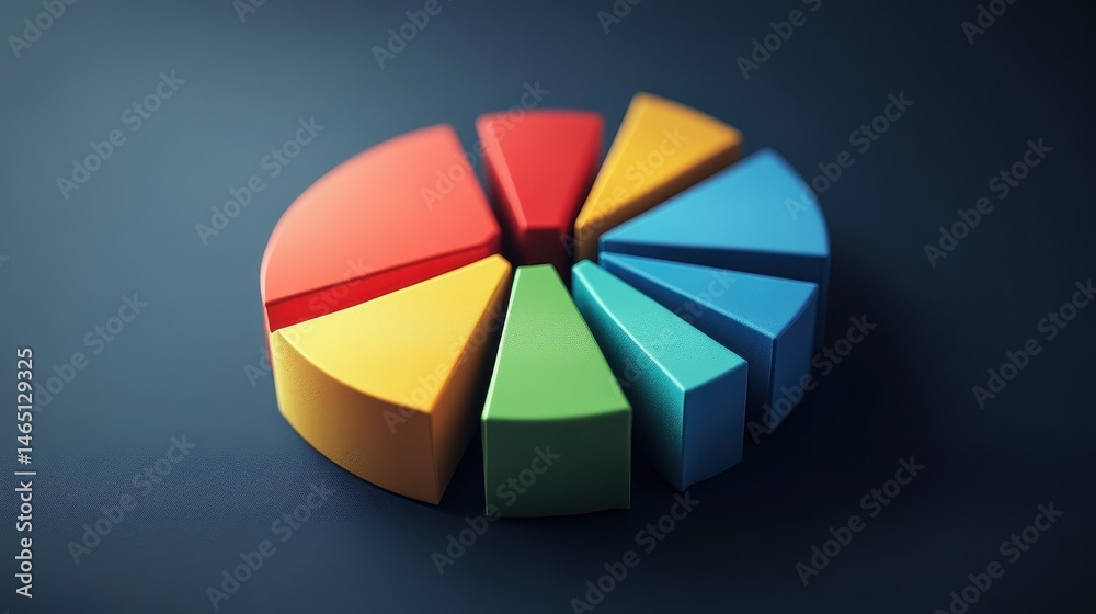 Obraz premium Creative circle chart with folded layers, [business data visual], [symbolizing depth and complexity in information]