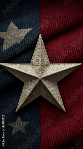 memorial day abstract geometric stars red blue