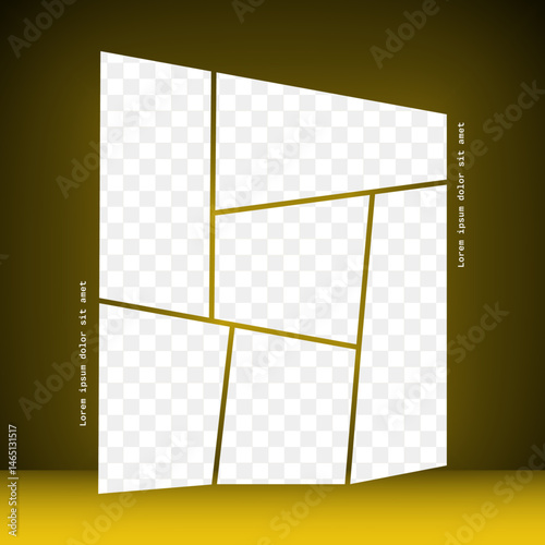 Abstract shapes of photo collage design - Image Placeholder Design