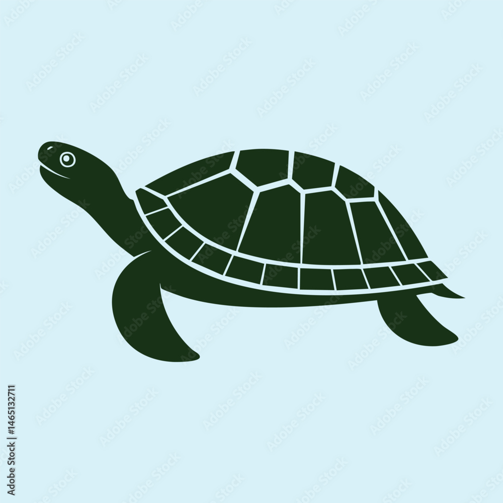 Obraz premium Turtle silhouette minimalist