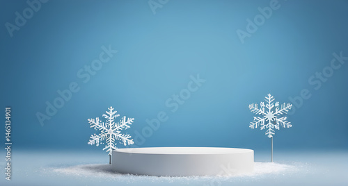 empty white podium