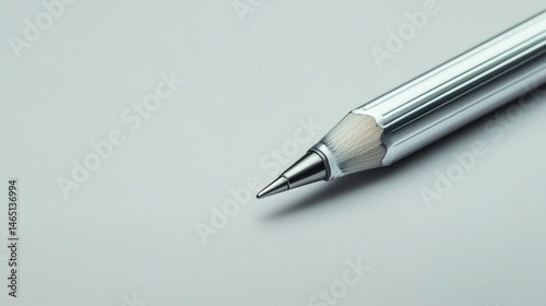 Close-up of a metallic pencil