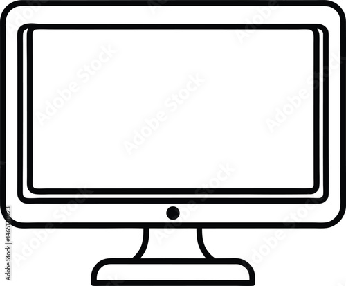 computer monitor icon vector