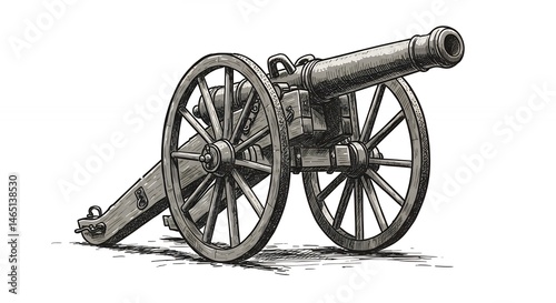 Wallpaper Mural Antique cannon illustration Torontodigital.ca