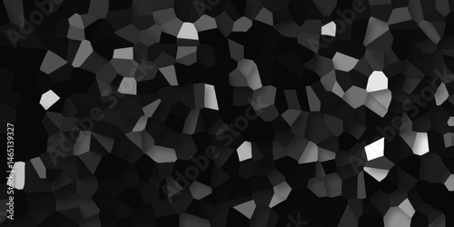 Abstract polygonal mosaic background in various shades of grey and black providing a modern artistic design suitable for diverse visual needs.