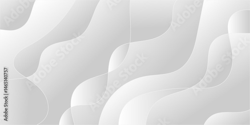 
Gray White Abstract Paper Wavy Lines Background Texture Image Design with Smooth Curves. 
