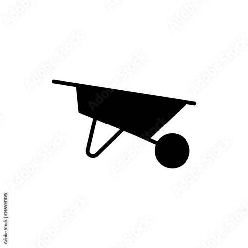 wheelbarrow isolated on white