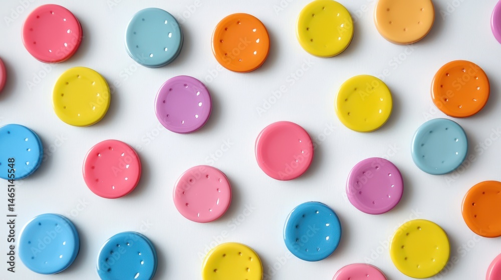 A collection of colorful plastic magnets with inspirational quotes, arranged on a white board. A collection of colorful plastic magnets with inspirational quotes, arranged on a white board.